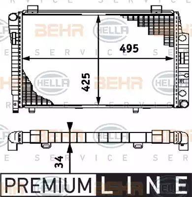 BEHR HELLA Service 8MK 376 714-551 - Radiators, Motora dzesēšanas sistēma autodraugiem.lv