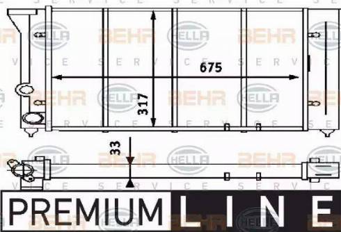 BEHR HELLA Service 8MK 376 714-561 - Radiators, Motora dzesēšanas sistēma autodraugiem.lv