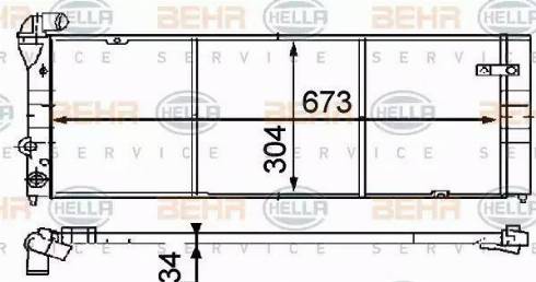 BEHR HELLA Service 8MK 376 714-501 - Radiators, Motora dzesēšanas sistēma autodraugiem.lv