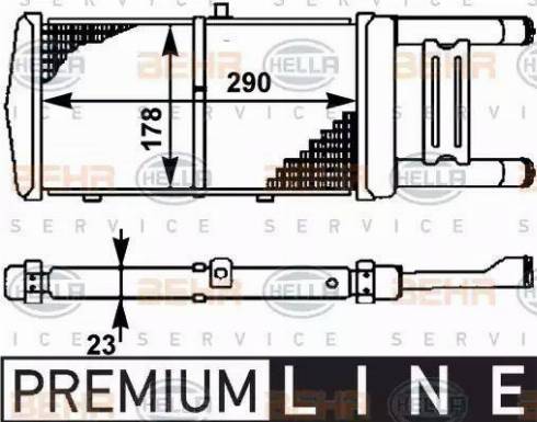 BEHR HELLA Service 8MK 376 714-531 - Radiators, Motora dzesēšanas sistēma autodraugiem.lv