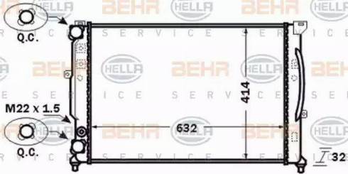 BEHR HELLA Service 8MK 376 714-611 - Radiators, Motora dzesēšanas sistēma autodraugiem.lv