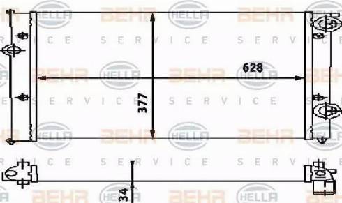 BEHR HELLA Service 8MK 376 714-684 - Radiators, Motora dzesēšanas sistēma autodraugiem.lv