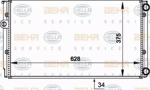 BEHR HELLA Service 8MK 376 714-044 - Radiators, Motora dzesēšanas sistēma autodraugiem.lv