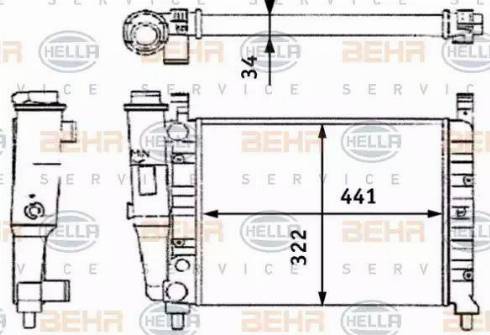 BEHR HELLA Service 8MK 376 714-051 - Radiators, Motora dzesēšanas sistēma autodraugiem.lv