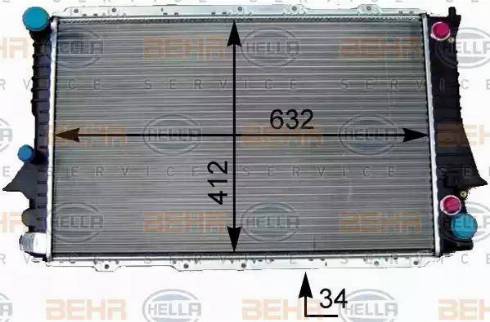 BEHR HELLA Service 8MK 376 714-001 - Radiators, Motora dzesēšanas sistēma autodraugiem.lv