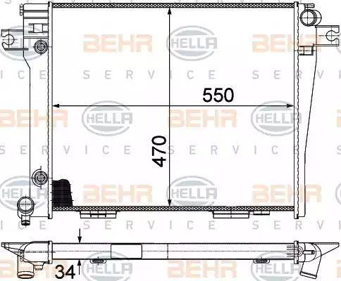 BEHR HELLA Service 8MK 376 714-031 - Radiators, Motora dzesēšanas sistēma autodraugiem.lv