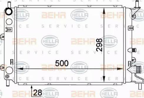 BEHR HELLA Service 8MK 376 714-171 - Radiators, Motora dzesēšanas sistēma autodraugiem.lv