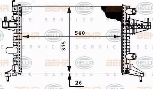 BEHR HELLA Service 8MK 376 714-344 - Radiators, Motora dzesēšanas sistēma autodraugiem.lv