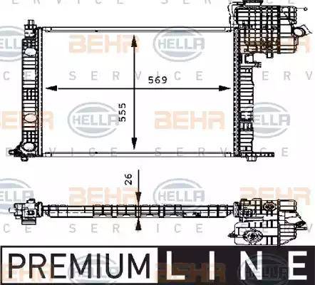 BEHR HELLA Service 8MK 376 714-321 - Radiators, Motora dzesēšanas sistēma autodraugiem.lv