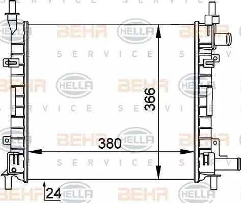 BEHR HELLA Service 8MK 376 714-251 - Radiators, Motora dzesēšanas sistēma autodraugiem.lv