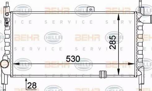 BEHR HELLA Service 8MK 376 714-281 - Radiators, Motora dzesēšanas sistēma autodraugiem.lv