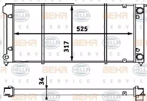 BEHR HELLA Service 8MK 376 714-791 - Radiators, Motora dzesēšanas sistēma autodraugiem.lv