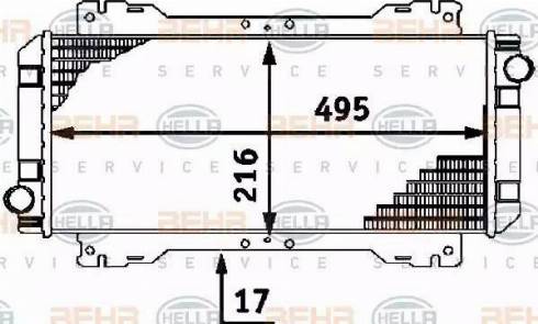 BEHR HELLA Service 8MK 376 715-451 - Radiators, Motora dzesēšanas sistēma autodraugiem.lv
