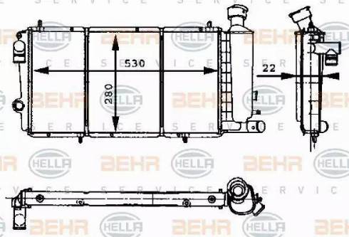 BEHR HELLA Service 8MK 376 715-411 - Radiators, Motora dzesēšanas sistēma autodraugiem.lv