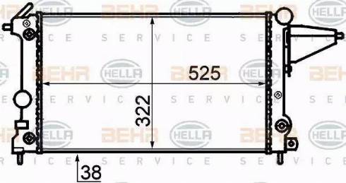 BEHR HELLA Service 8MK 376 715-481 - Radiators, Motora dzesēšanas sistēma autodraugiem.lv