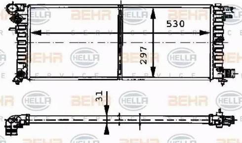 BEHR HELLA Service 8MK 376 715-434 - Radiators, Motora dzesēšanas sistēma autodraugiem.lv