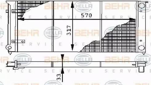 BEHR HELLA Service 8MK 376 715-091 - Radiators, Motora dzesēšanas sistēma autodraugiem.lv