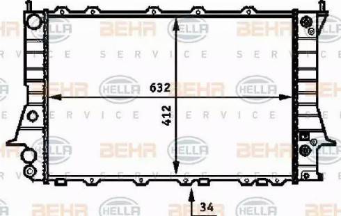 BEHR HELLA Service 8MK 376 715-081 - Radiators, Motora dzesēšanas sistēma autodraugiem.lv