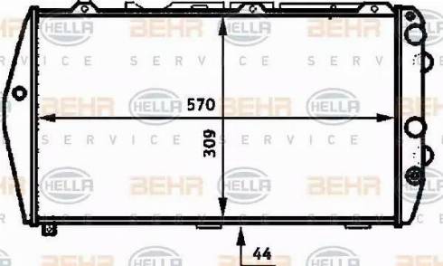BEHR HELLA Service 8MK 376 715-141 - Radiators, Motora dzesēšanas sistēma autodraugiem.lv