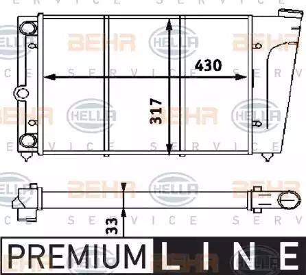 BEHR HELLA Service 8MK 376 715-151 - Radiators, Motora dzesēšanas sistēma autodraugiem.lv