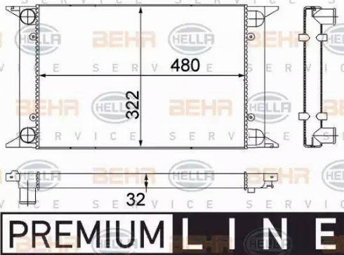 BEHR HELLA Service 8MK 376 715-131 - Radiators, Motora dzesēšanas sistēma autodraugiem.lv