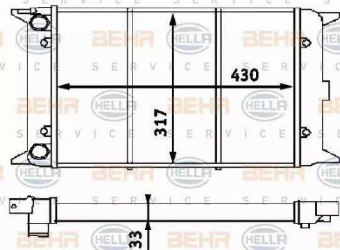 BEHR HELLA Service 8MK 376 715-121 - Radiators, Motora dzesēšanas sistēma autodraugiem.lv