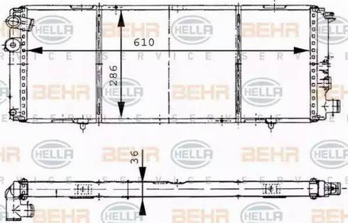 BEHR HELLA Service 8MK 376 715-351 - Radiators, Motora dzesēšanas sistēma autodraugiem.lv