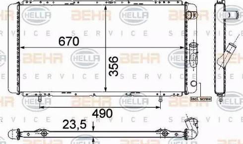 BEHR HELLA Service 8MK 376 715-361 - Radiators, Motora dzesēšanas sistēma autodraugiem.lv