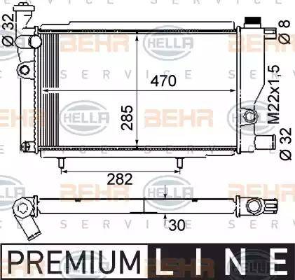 BEHR HELLA Service 8MK 376 715-381 - Radiators, Motora dzesēšanas sistēma autodraugiem.lv