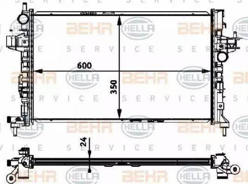 BEHR HELLA Service 8MK 376 715-324 - Radiators, Motora dzesēšanas sistēma autodraugiem.lv