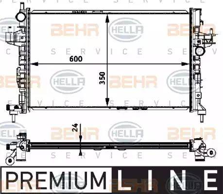 BEHR HELLA Service 8MK 376 715-321 - Radiators, Motora dzesēšanas sistēma autodraugiem.lv