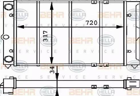 BEHR HELLA Service 8MK 376 715-281 - Radiators, Motora dzesēšanas sistēma autodraugiem.lv