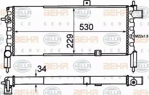 BEHR HELLA Service 8MK 376 715-761 - Radiators, Motora dzesēšanas sistēma autodraugiem.lv