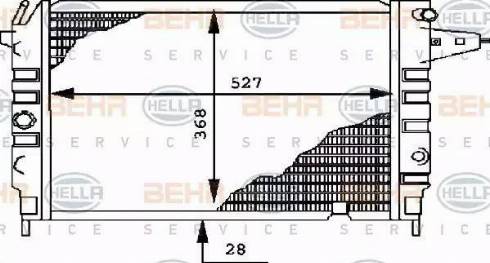 BEHR HELLA Service 8MK 376 715-711 - Radiators, Motora dzesēšanas sistēma autodraugiem.lv