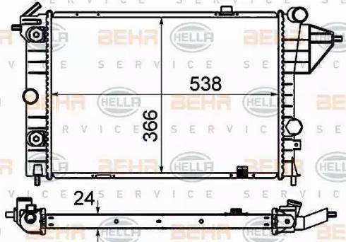 BEHR HELLA Service 8MK 376 715-731 - Radiators, Motora dzesēšanas sistēma autodraugiem.lv