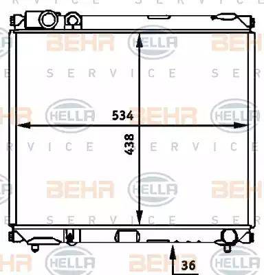 BEHR HELLA Service 8MK 376 716-441 - Radiators, Motora dzesēšanas sistēma autodraugiem.lv