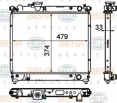 BEHR HELLA Service 8MK 376 716-411 - Radiators, Motora dzesēšanas sistēma autodraugiem.lv