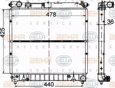 BEHR HELLA Service 8MK 376 716-431 - Radiators, Motora dzesēšanas sistēma autodraugiem.lv