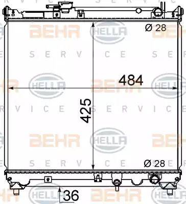 BEHR HELLA Service 8MK 376 716-421 - Radiators, Motora dzesēšanas sistēma autodraugiem.lv