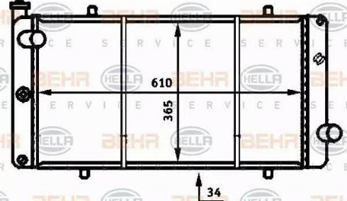 BEHR HELLA Service 8MK 376 716-541 - Radiators, Motora dzesēšanas sistēma autodraugiem.lv