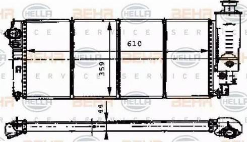 BEHR HELLA Service 8MK 376 716-551 - Radiators, Motora dzesēšanas sistēma autodraugiem.lv