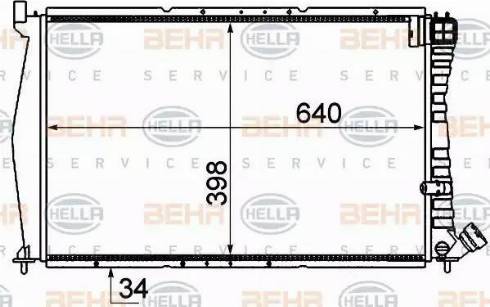 BEHR HELLA Service 8MK 376 716-561 - Radiators, Motora dzesēšanas sistēma autodraugiem.lv