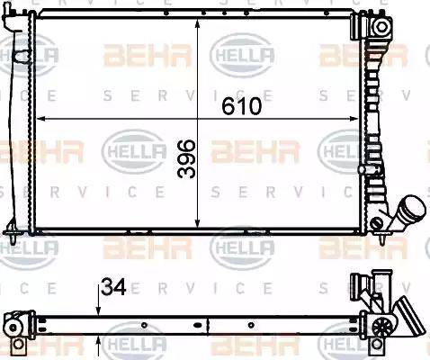 BEHR HELLA Service 8MK 376 716-501 - Radiators, Motora dzesēšanas sistēma autodraugiem.lv