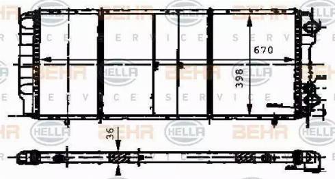 BEHR HELLA Service 8MK 376 716-571 - Radiators, Motora dzesēšanas sistēma autodraugiem.lv