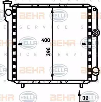 BEHR HELLA Service 8MK 376 716-661 - Radiators, Motora dzesēšanas sistēma autodraugiem.lv