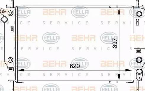 BEHR HELLA Service 8MK 376 716-681 - Radiators, Motora dzesēšanas sistēma autodraugiem.lv