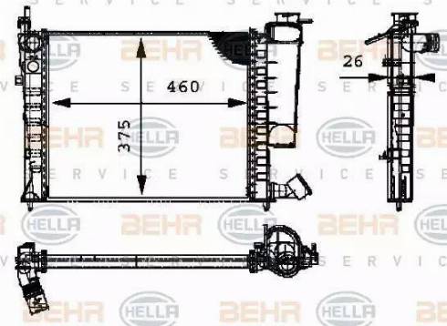 BEHR HELLA Service 8MK 376 716-631 - Radiators, Motora dzesēšanas sistēma autodraugiem.lv