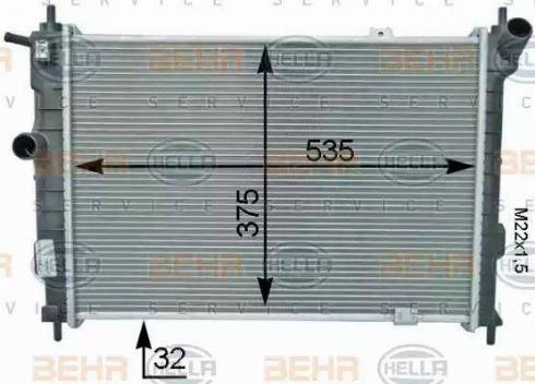 BEHR HELLA Service 8MK 376 716-091 - Radiators, Motora dzesēšanas sistēma autodraugiem.lv