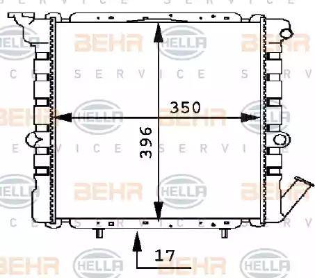 BEHR HELLA Service 8MK 376 716-051 - Radiators, Motora dzesēšanas sistēma autodraugiem.lv