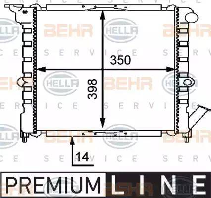 BEHR HELLA Service 8MK 376 716-061 - Radiators, Motora dzesēšanas sistēma autodraugiem.lv